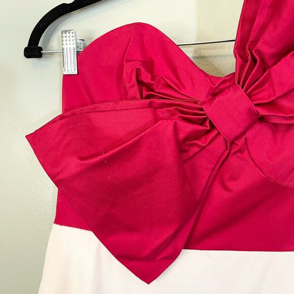 Anthropologie HUTCH Colorblock Strapless Bow Tie  A-Line Maxi Dress Size 8 NWT - Picture 5 of 11